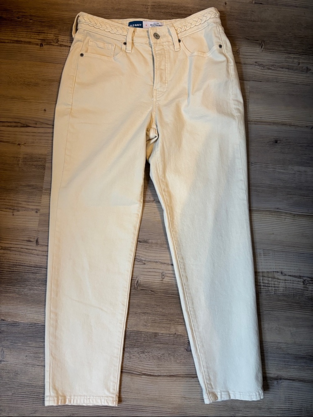 Braided High-Rise Jeans